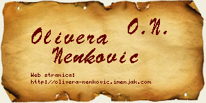 Olivera Nenković vizit kartica